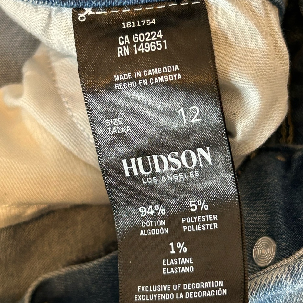 EUC Hudson Straight Leg Jeans(size 12) - Picture 7 of 8